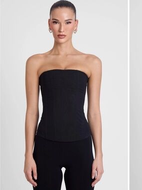 Women’s Strapless Black Corset Top
